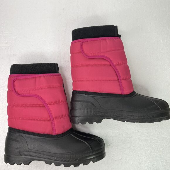 POLO RALPH LAUREN VANCOUVER BIG PONY EZ SNOW BOOTS RASPBERRY/BLACK KIDS SIZE 4❄️ - Picture 5 of 13